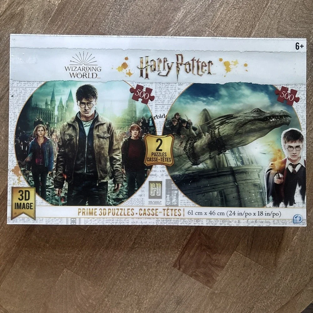 Harry Potter Wizarding World Prime 3D Lenticular Puzzles - 2 puzzles- 500pc ea